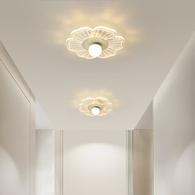 Moderner minimalistischer Suzuran Eisenrahmen Acrylschirm LED-Halbeinbau-Deckenleuchte für Wohnzimmer 