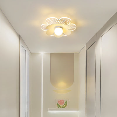 Moderner minimalistischer Suzuran Eisenrahmen Acrylschirm LED-Halbeinbau-Deckenleuchte für Wohnzimmer 
