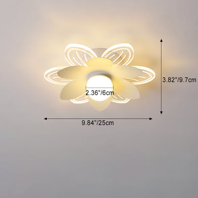 Moderner minimalistischer Suzuran Eisenrahmen Acrylschirm LED-Halbeinbau-Deckenleuchte für Wohnzimmer 