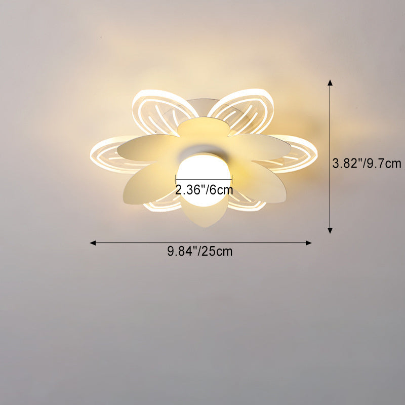 Moderner minimalistischer Suzuran Eisenrahmen Acrylschirm LED-Halbeinbau-Deckenleuchte für Wohnzimmer 