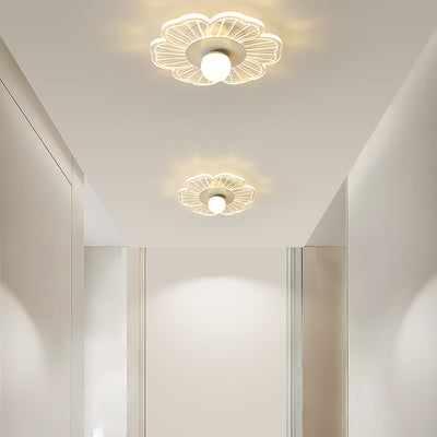Moderner minimalistischer Suzuran Eisenrahmen Acrylschirm LED-Halbeinbau-Deckenleuchte für Wohnzimmer 