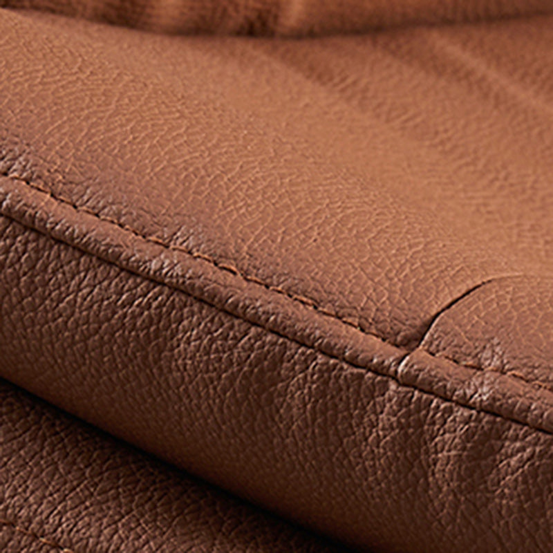 Chaise de salle à manger moderne en cuir microfibre avec dossier rectangulaire double rembourré en acier au carbone 