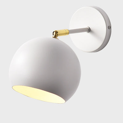 Moderne minimalistische runde Globus-Eisen-Wandleuchte mit 1 Licht für das Schlafzimmer 