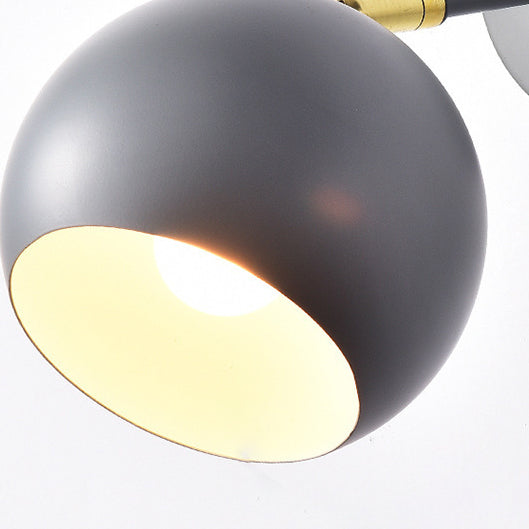 Moderne minimalistische runde Globus-Eisen-Wandleuchte mit 1 Licht für das Schlafzimmer 