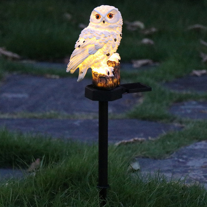 Contemporáneo Creativo Solar Animal Águila Ardilla Conejo Resina LED Enchufe de Suelo Luz Exterior para Jardín 