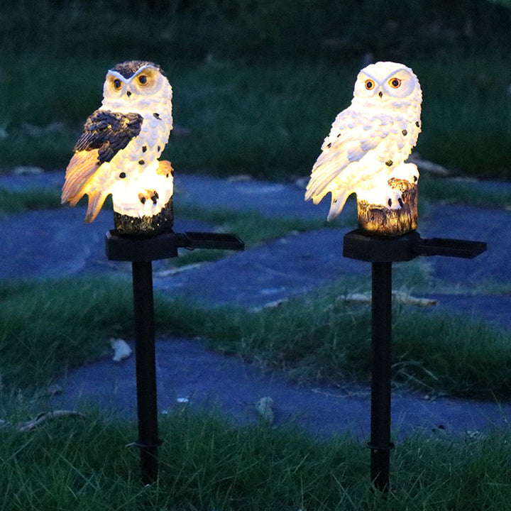 Contemporáneo Creativo Solar Animal Águila Ardilla Conejo Resina LED Enchufe de Suelo Luz Exterior para Jardín 