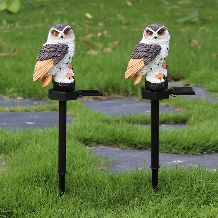 Contemporáneo Creativo Solar Animal Águila Ardilla Conejo Resina LED Enchufe de Suelo Luz Exterior para Jardín 