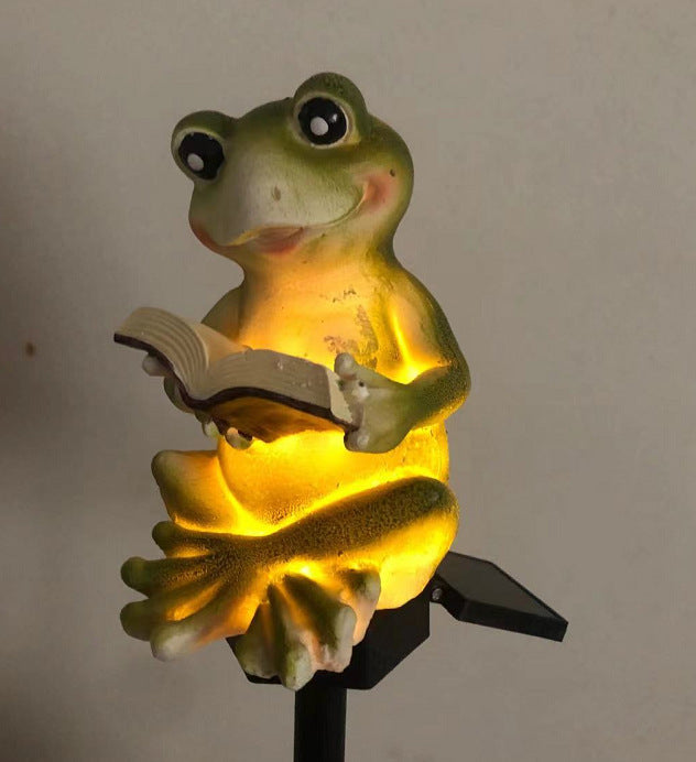 Contemporáneo Creativo Solar Animal Águila Ardilla Conejo Resina LED Enchufe de Suelo Luz Exterior para Jardín 