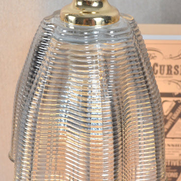 Moderne Art Deco Tischlampe mit rundem Becherdesign, Holzsockel, Eisenrahmen und Glasschirm, 1-Licht Aromatherapie geschmolzenes Wachs für Schlafzimmer 