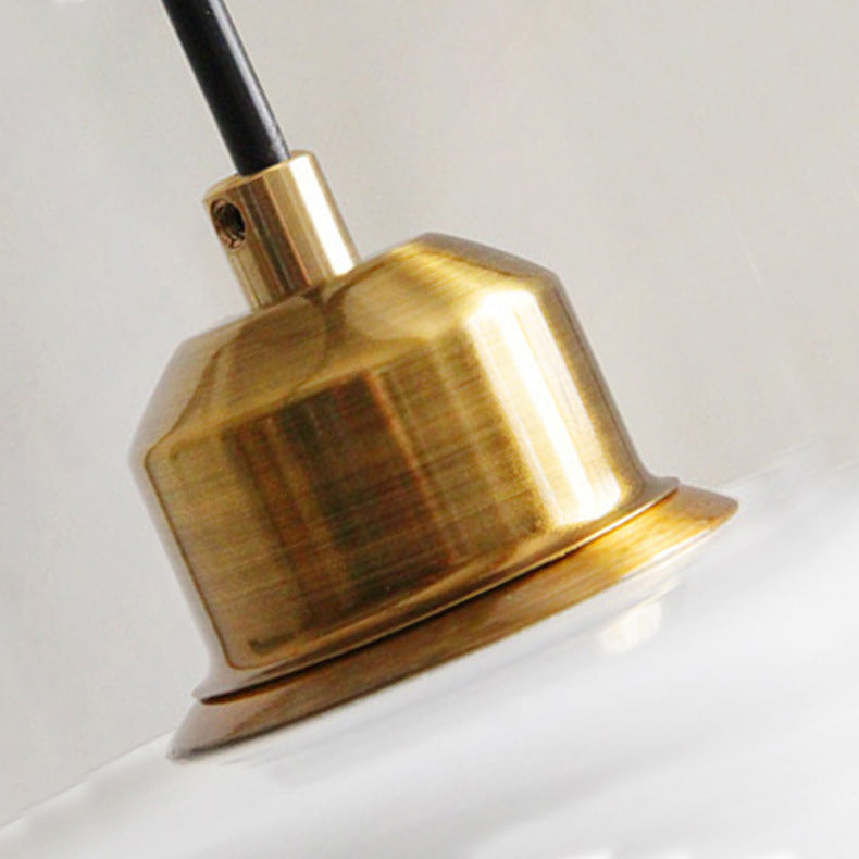Suspension luminaire 1 lumière avec abat-jour en verre demi-dôme rond industriel contemporain pour salon 