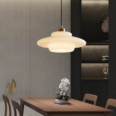 Suspension luminaire 1 lumière avec abat-jour en verre demi-dôme rond industriel contemporain pour salon 