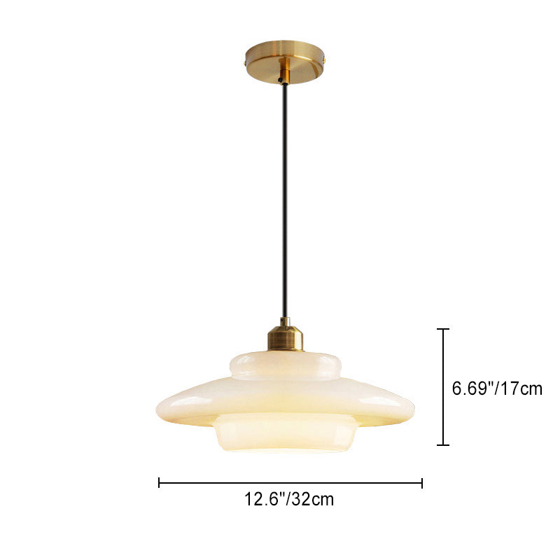 Suspension luminaire 1 lumière avec abat-jour en verre demi-dôme rond industriel contemporain pour salon 