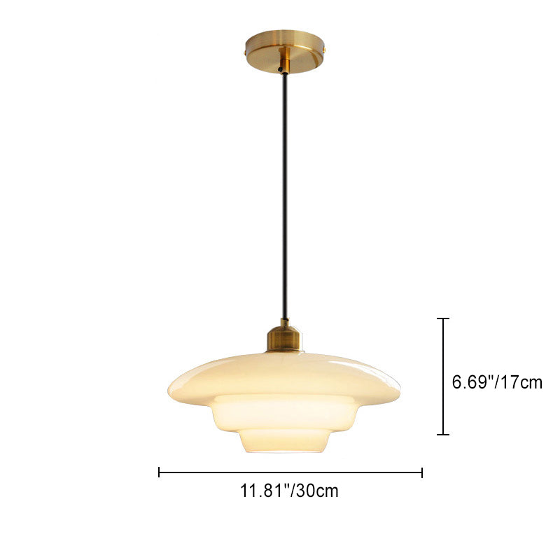 Suspension luminaire 1 lumière avec abat-jour en verre demi-dôme rond industriel contemporain pour salon 