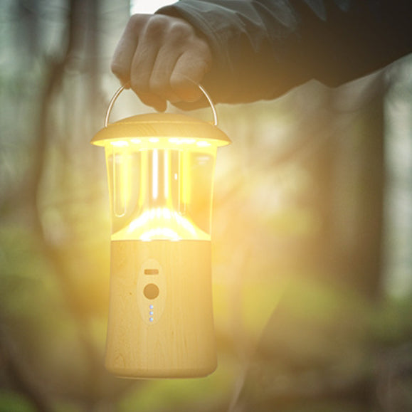 Modern Minimalist Rechargeable Cylinder ABS PC Stainless Steel LED Camping Outdoor Light For Garden