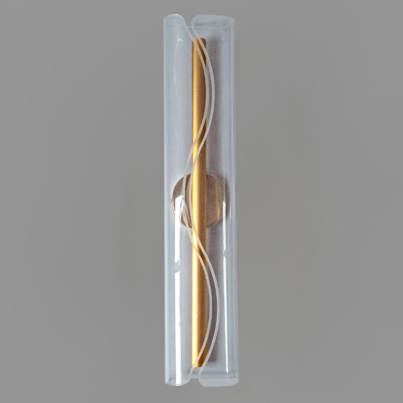 Lampe murale LED en acrylique en fer et aluminium cylindrique moderne de luxe pour salon 