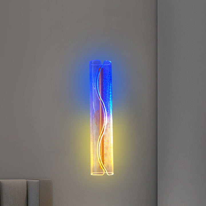 Lampe murale LED en acrylique en fer et aluminium cylindrique moderne de luxe pour salon 