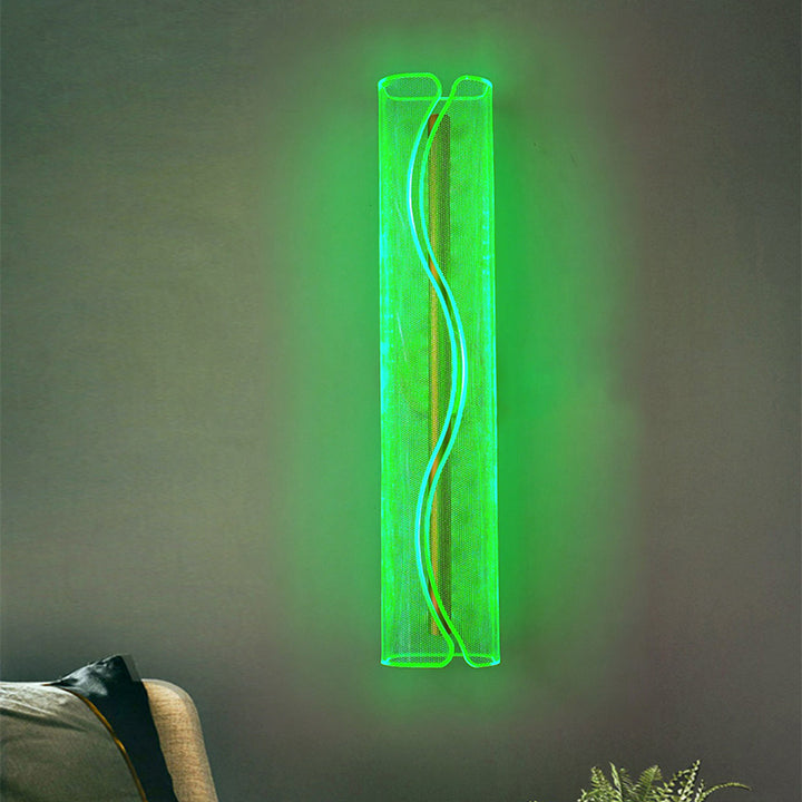Lampe murale LED en acrylique en fer et aluminium cylindrique moderne de luxe pour salon 