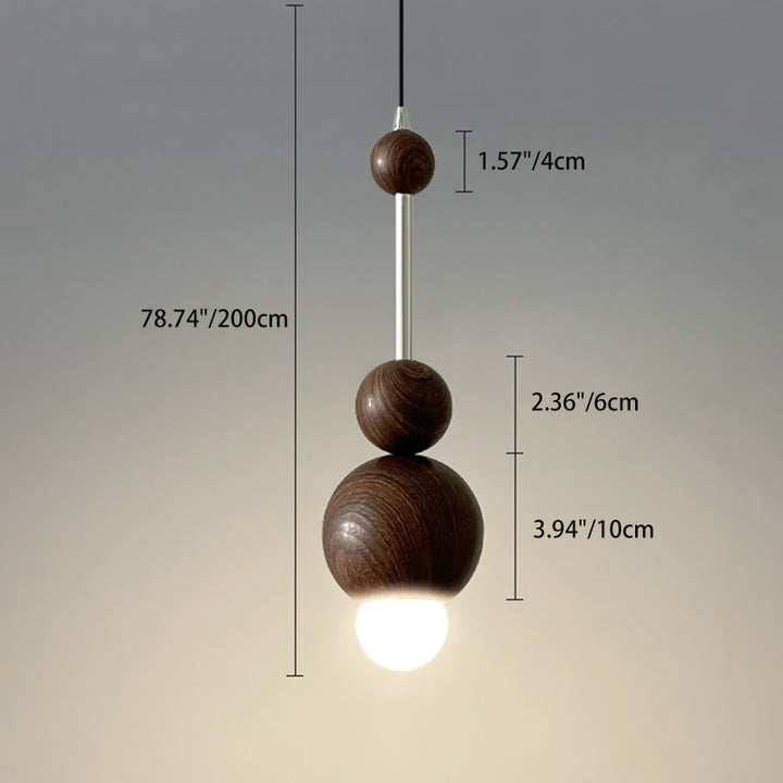 Moderne minimalistische runde Globus-Rundperlen Eisen 1-Licht Pendelleuchte für das Schlafzimmer 