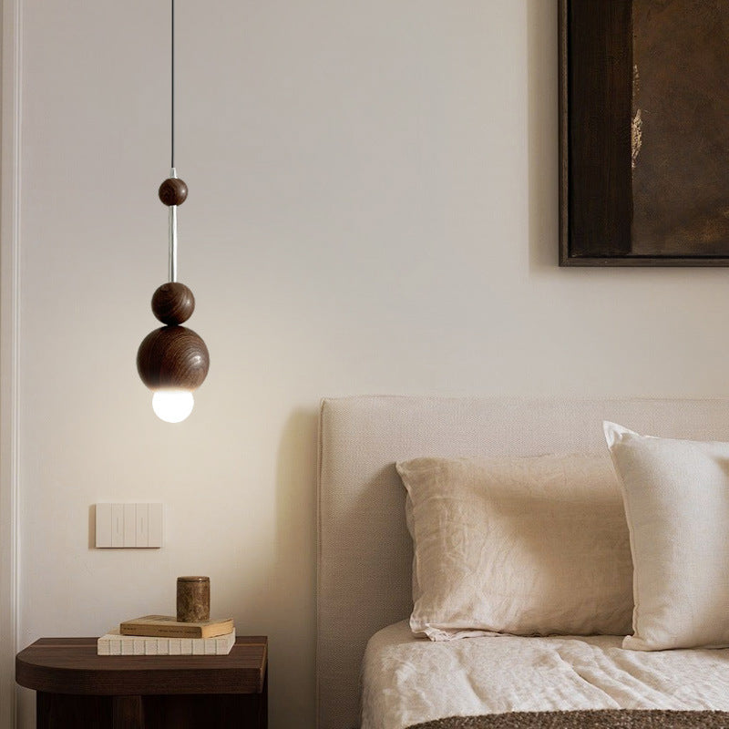 Moderne minimalistische runde Globus-Rundperlen Eisen 1-Licht Pendelleuchte für das Schlafzimmer 
