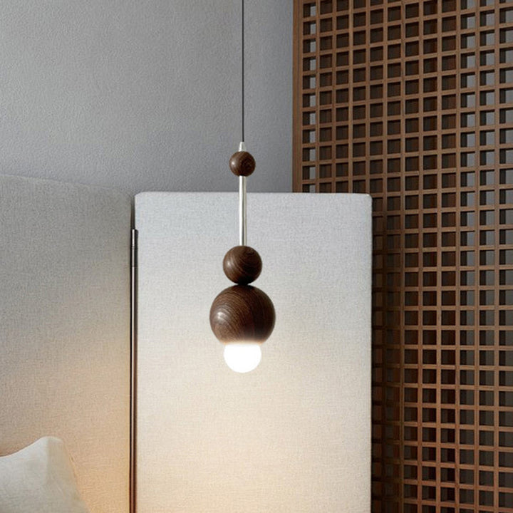Moderne minimalistische runde Globus-Rundperlen Eisen 1-Licht Pendelleuchte für das Schlafzimmer 
