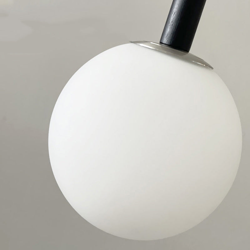 Moderne minimalistische runde Globus-Rundperlen Eisen 1-Licht Pendelleuchte für das Schlafzimmer 