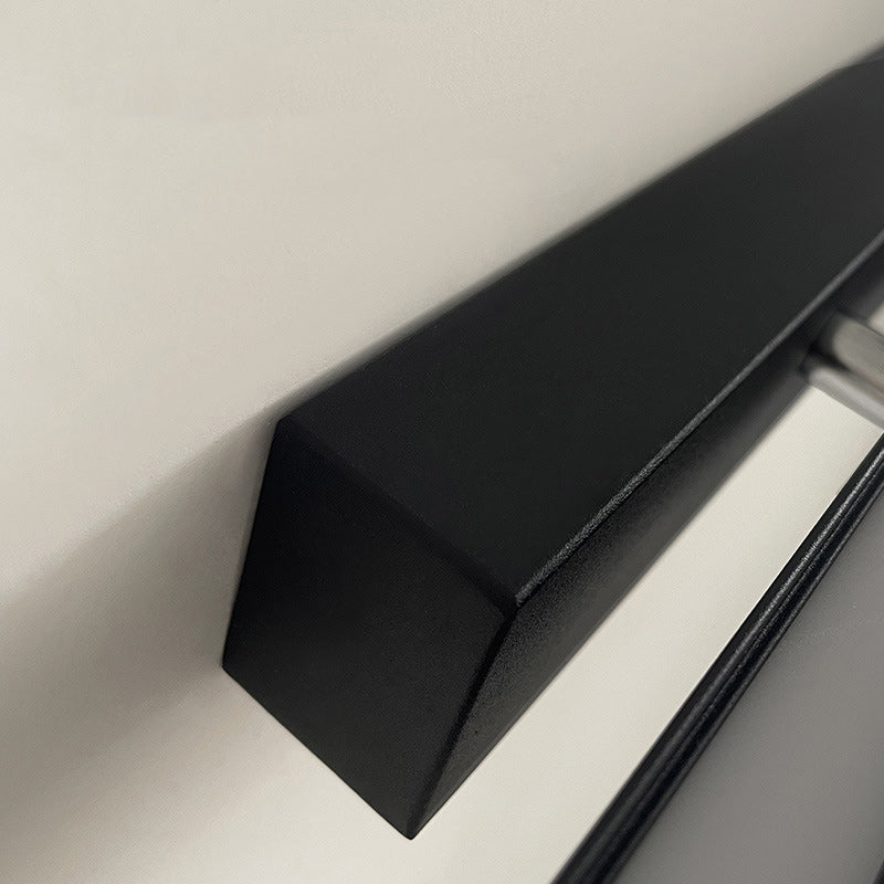 Moderne minimalistische rechteckige Aluminium-Eisen-Rahmen-PP-Schirm-LED-Wandleuchte für das Wohnzimmer 