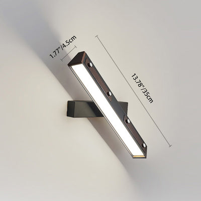 Moderne minimalistische rechteckige Aluminium-Eisen-Rahmen-PP-Schirm-LED-Wandleuchte für das Wohnzimmer 