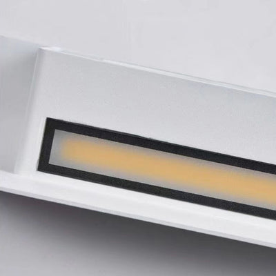 Aplique de pared LED de vidrio de aluminio rectangular impermeable moderno minimalista para patio exterior 