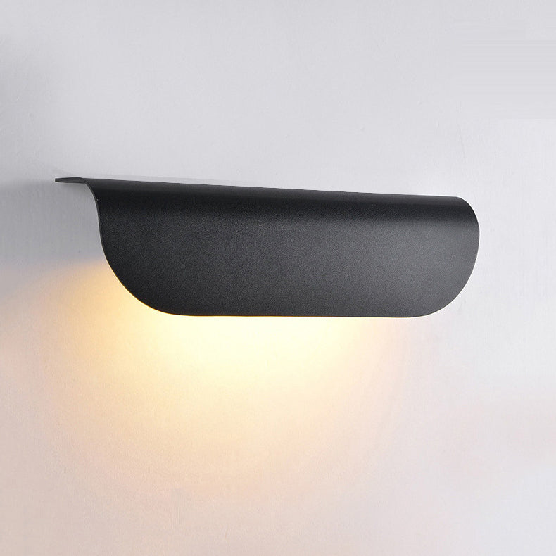 Aplique de pared LED de vidrio de aluminio rectangular impermeable moderno minimalista para patio exterior 