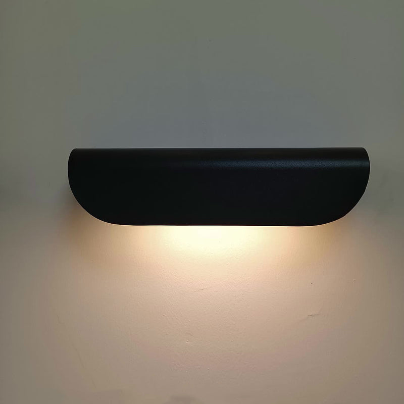 Aplique de pared LED de vidrio de aluminio rectangular impermeable moderno minimalista para patio exterior 