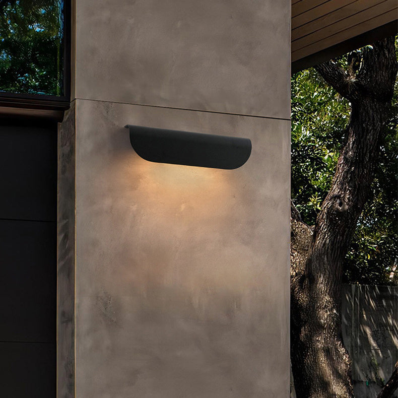 Aplique de pared LED de vidrio de aluminio rectangular impermeable moderno minimalista para patio exterior 