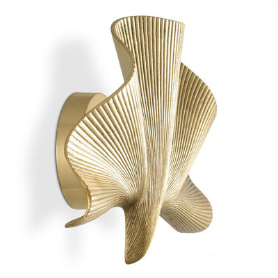 Contemporary Luxury Ginkgo Leaf All Copper 1-Light Wall Sconce Lamp For Living Room