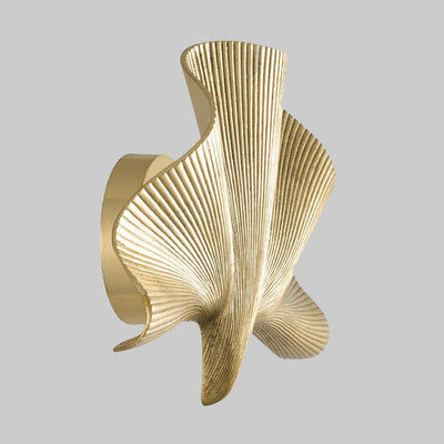 Contemporary Luxury Ginkgo Leaf All Copper 1-Light Wall Sconce Lamp For Living Room
