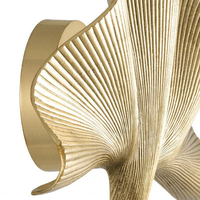 Contemporary Luxury Ginkgo Leaf All Copper 1-Light Wall Sconce Lamp For Living Room