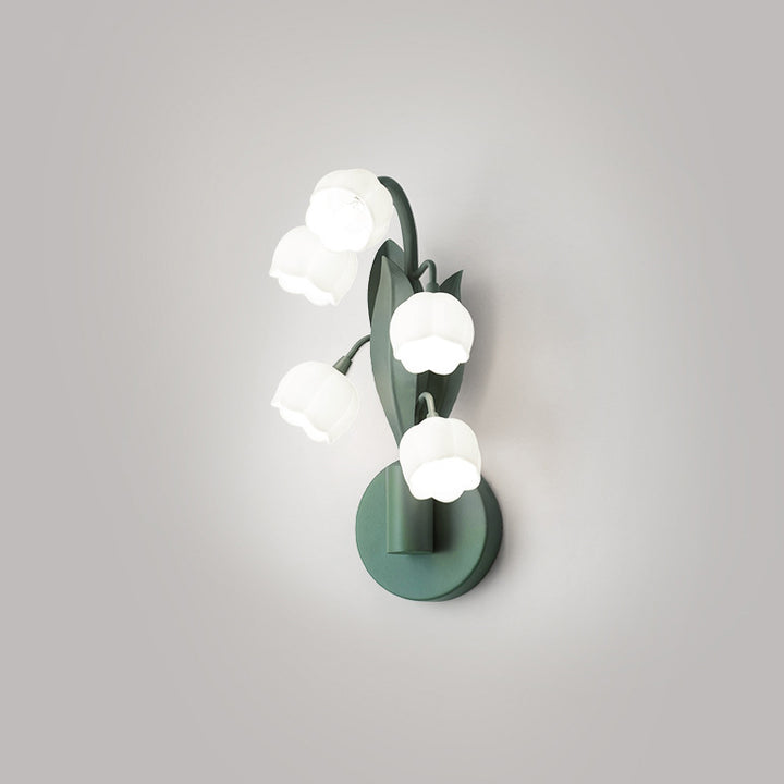 Lampe murale à 5 lumières avec abat-jour en PC en forme de cloche minimaliste moderne en fer pour salon 