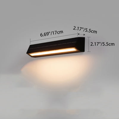 Applique Murale LED Moderne Minimaliste Rectangulaire Triangle Incliné en Acrylique ABS Pour Patio Extérieur 