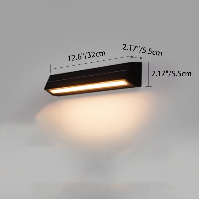 Moderne minimalistische rechteckige schräg gestellte Dreieck ABS Acryl LED Wandleuchte für Außenbereich Terrasse 