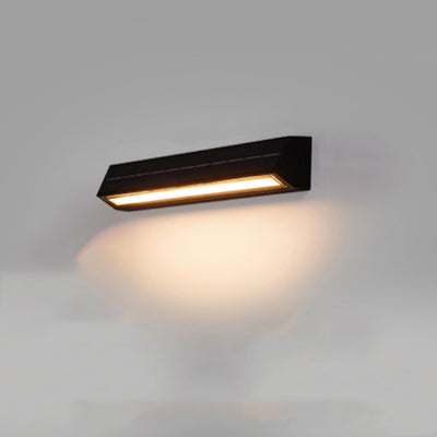 Applique Murale LED Moderne Minimaliste Rectangulaire Triangle Incliné en Acrylique ABS Pour Patio Extérieur 