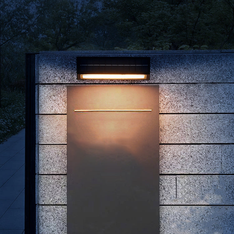 Applique Murale LED Moderne Minimaliste Rectangulaire Triangle Incliné en Acrylique ABS Pour Patio Extérieur 