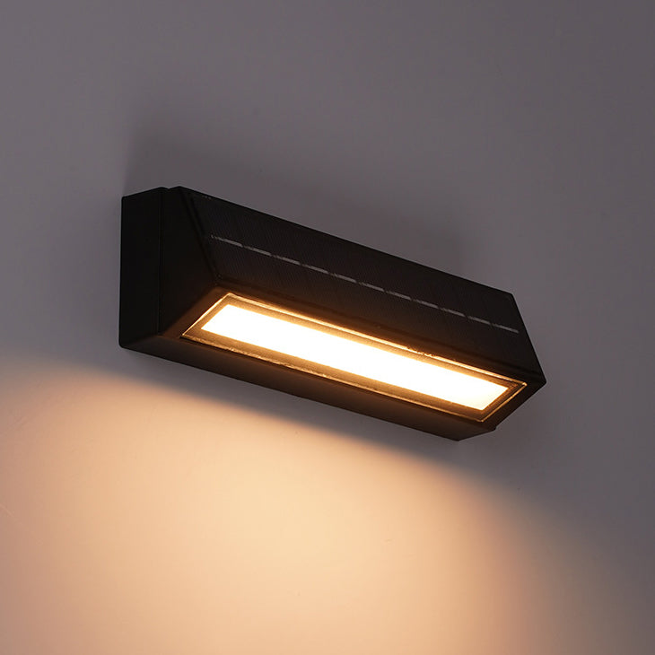 Applique Murale LED Moderne Minimaliste Rectangulaire Triangle Incliné en Acrylique ABS Pour Patio Extérieur 
