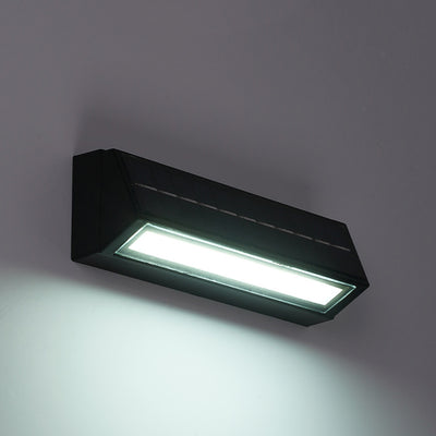 Applique Murale LED Moderne Minimaliste Rectangulaire Triangle Incliné en Acrylique ABS Pour Patio Extérieur 