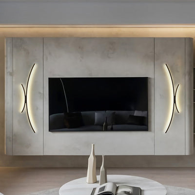 Moderne minimalistische Linie Aluminium Silikon LED Wandleuchte für das Schlafzimmer 