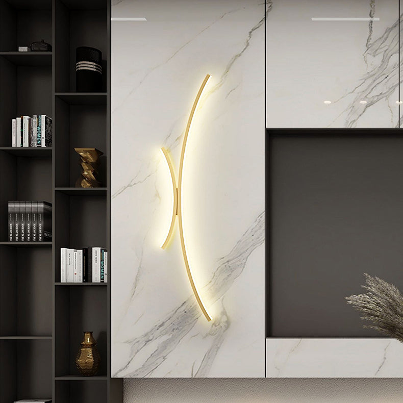 Moderne minimalistische Linie Aluminium Silikon LED Wandleuchte für das Schlafzimmer 