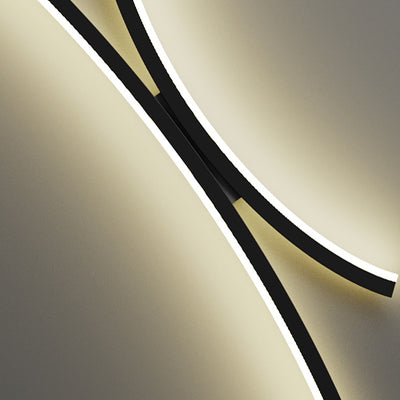 Moderne minimalistische Linie Aluminium Silikon LED Wandleuchte für das Schlafzimmer 