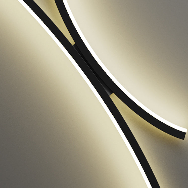 Moderne minimalistische Linie Aluminium Silikon LED Wandleuchte für das Schlafzimmer 