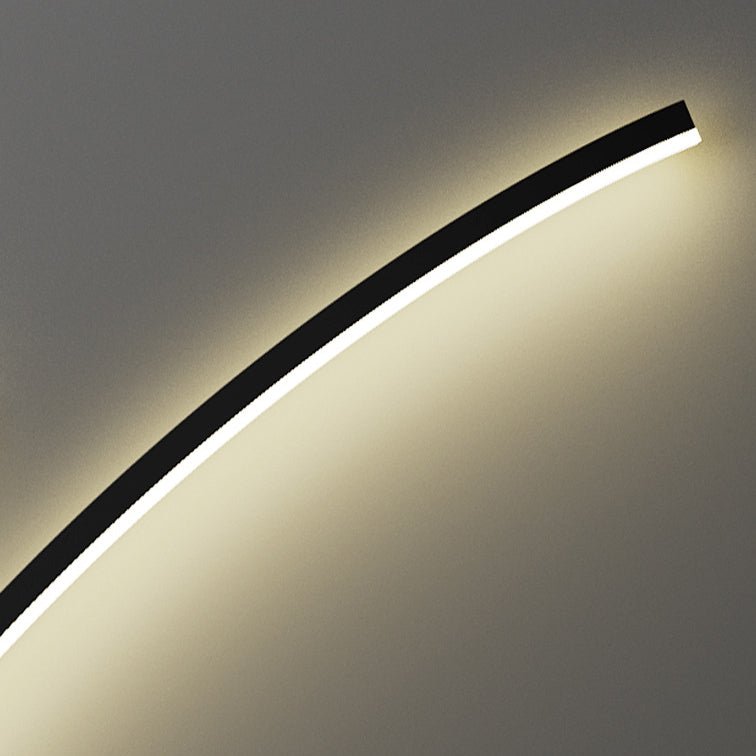 Moderne minimalistische Linie Aluminium Silikon LED Wandleuchte für das Schlafzimmer 