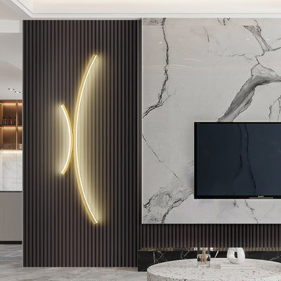 Moderne minimalistische Linie Aluminium Silikon LED Wandleuchte für das Schlafzimmer 