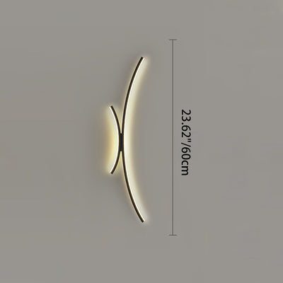 Moderne minimalistische Linie Aluminium Silikon LED Wandleuchte für das Schlafzimmer 
