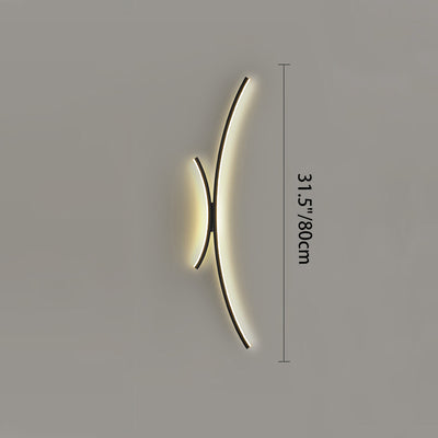 Moderne minimalistische Linie Aluminium Silikon LED Wandleuchte für das Schlafzimmer 