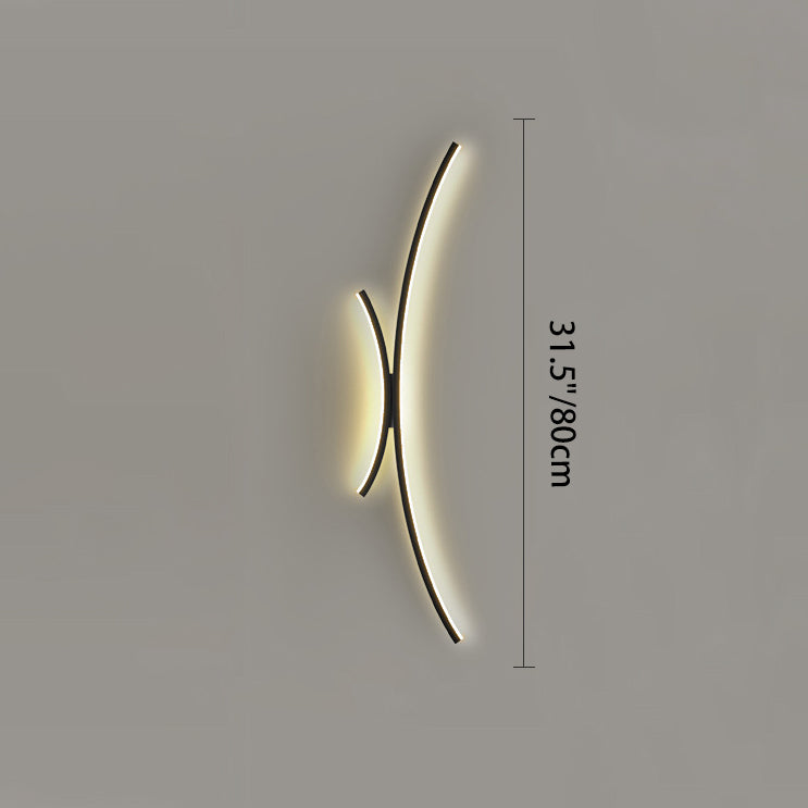 Moderne minimalistische Linie Aluminium Silikon LED Wandleuchte für das Schlafzimmer 